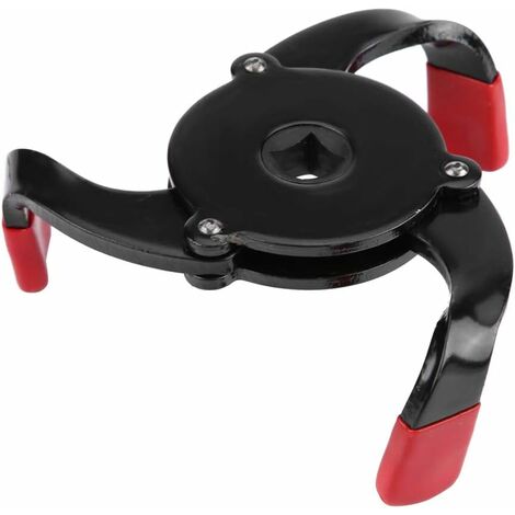 Filtre à huile ou air pour moteur thermique　2 voies 3 Mâchoires Solvant de clé de Filtre à Huile de Moteur de Griffe, Outil de Suppression de Double pilote 60mm-95mm (noir)
