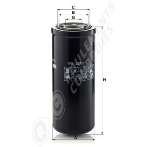Filtre à huile type vissé Mann Filter WH1257/3