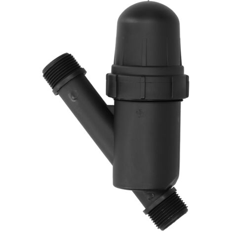 Filtre à mailles G1 pour irrigation de jardin et traitement de l'eau - Accessoire de filtration haute qualité (plastique + acier inoxydable) - 195g, 18x13x7cm - Système goutte-à-goutte et micro-arrosa