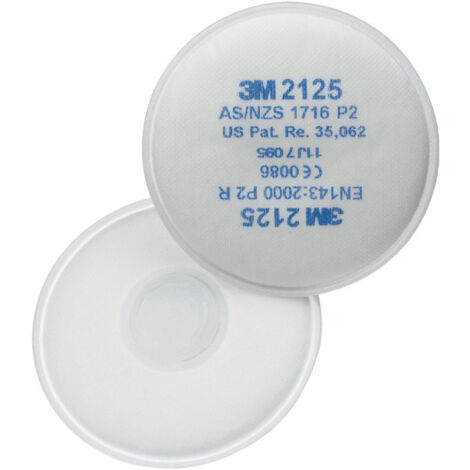 Filtre à particules rond 2125 EN 143:2000 P2 pour 4000370675.-680. -690.-691 3M (Par 20)
