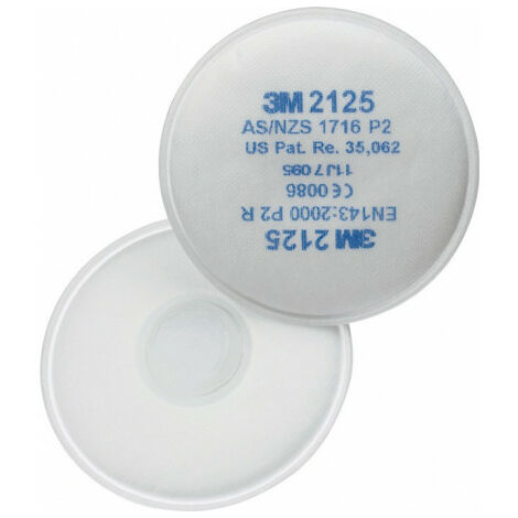 Filtre à particules rond 2125 EN 143:2000 P2 pour 4000370675.-680. -690.-691 3M (Par 20) (Par 20)