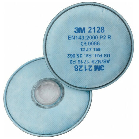Filtre à particules rond 2128 EN 143:2000 P2 pour 4000370675.-680. -690.-691 3M (Par 20) (Par 20)