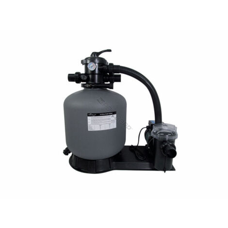 Groupe de filtration 8m3/h avec pompe 0.5 cv – Filtre à sable diamètre 45 cm – Vanne 6 voies 50 mm – Pour piscines hors sol – Poolstyle