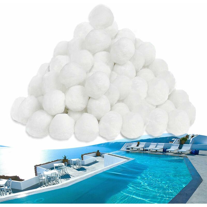 Naizy - Filtre à Sable Balles Filtrantes 700 g pour système de filtration à sable - Remplace 25 kg de sable filtrant Blanc