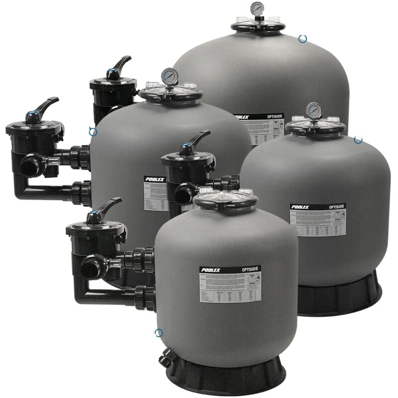Filtre à sable opti side Poolex 500 / 10,8 m3/h