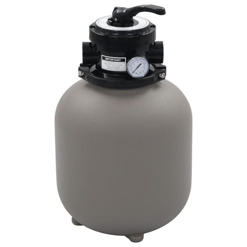 Sjlerst - fimei Filtre à sable pour piscine avec vanne 4 positions Gris 350 mm