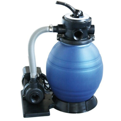 Filtre à sable sans préfiltre QP Monobloc 300 de 6 000 L/h Pompe d'épuration 0,25 CV pour piscine hors sol de 20 000 L