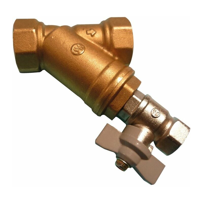 Filtre à tamis laiton avec robinet de rincage Sferaco Femelle femelle - 40 x 49