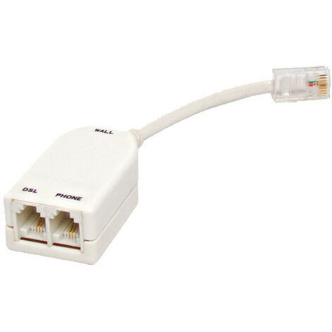 Filtre ADSL 1 RJ45/2 RJ11 - blanc