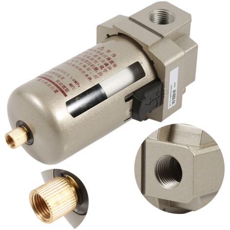 Filtre Air Compresseur 1/2" Durable avec Séparateur Humidité Trap Accessoires Kit - Kit d'accessoires filtre régulateur air avec séparateur d'eau trap 1/2" pour compresseur