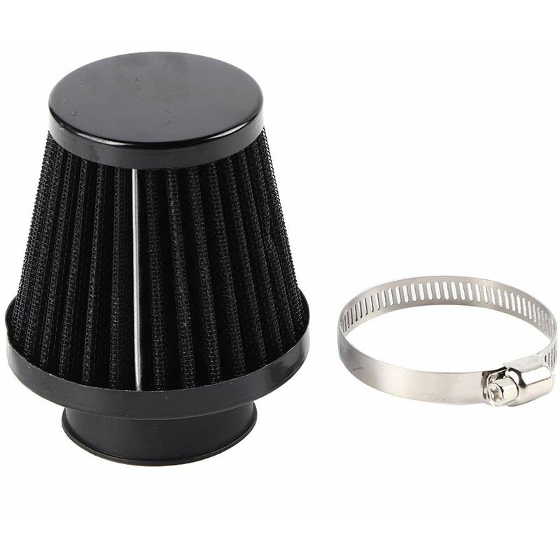 Bearsu - Filtre à Air d'admission, Kit d'induction d'admission de filtre à Air de 38mm pour moto tout-terrain atv Bike(Noir)