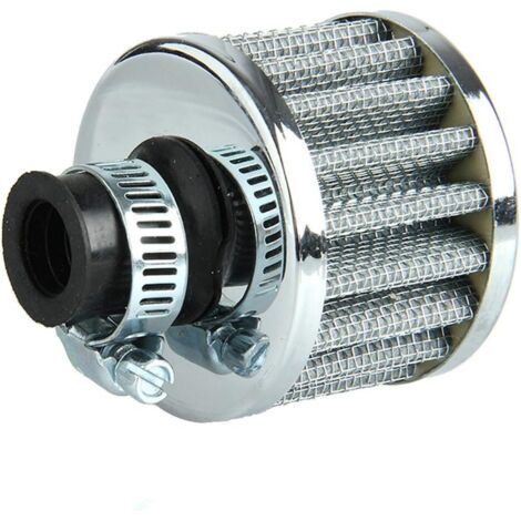 Filtre Air Froid Reniflard Carter Turbo Ventilateur 12MM Mini Argent Pour Voiture Moto（argent）