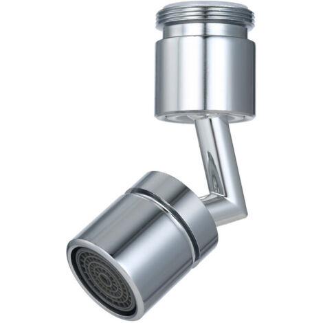 Filtre anti-éclaboussures grand angle robinet arroseur robinet de cuisine buse économe en eau pulvérisateur salle de bain vanité tige d'extension argent sortie unique + adaptateur de dent interne et e
