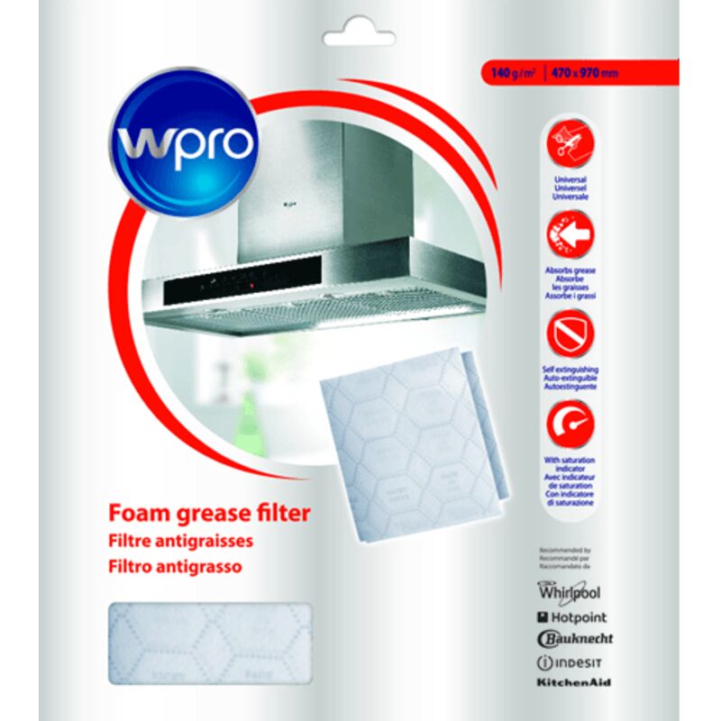 Whirlpool - Filtre Antigraisses Decoupable Universel 484000008526 Pour HOTTE
