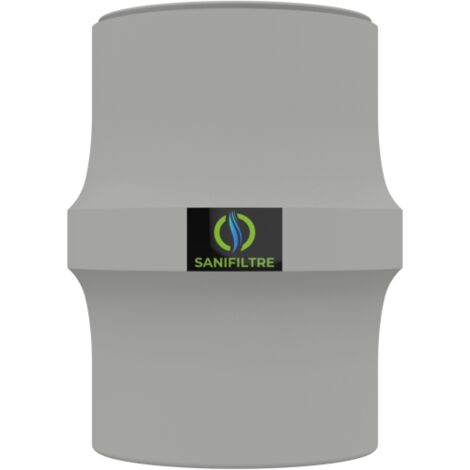 Filtre anti-odeurs au charbon actif Ø 100 mm – Compatible fosse septique – Durée de vie jusqu'à 4 ans – PVC anti-UV – Hydrodiv