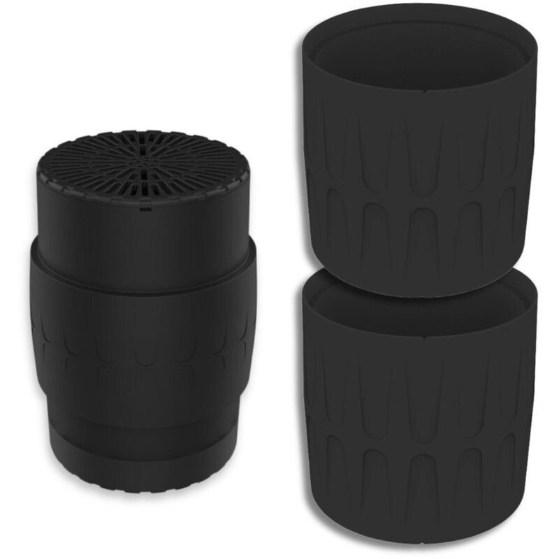 Epuractif - filtre anti-odeurs EPUR-100-110 au charbon actif pour fosse septique , toutes eaux , ø 100-110MM , montage en colonne Couleur - Noir