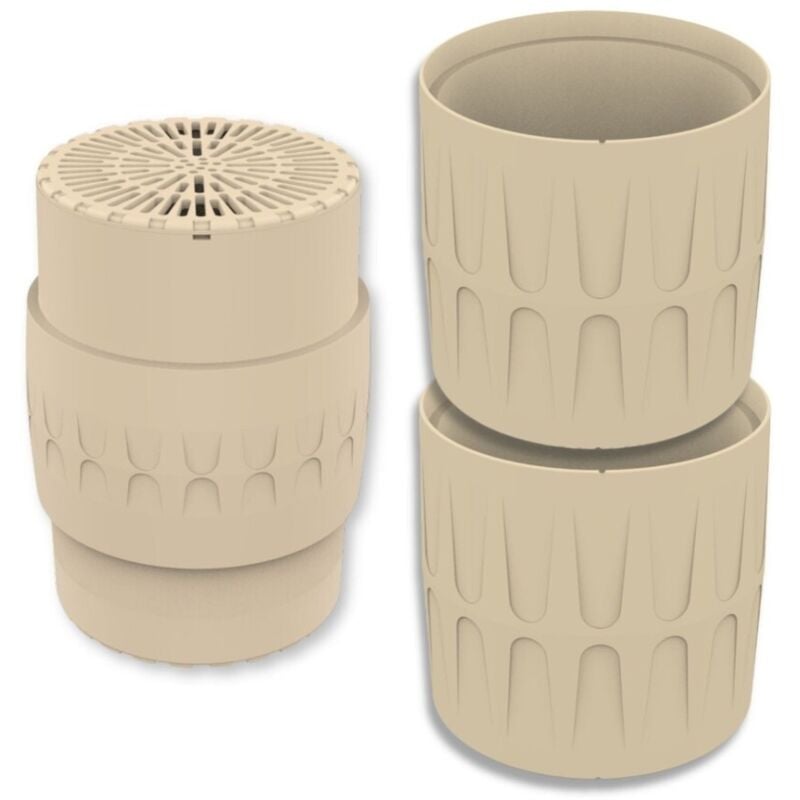 Epuractif - filtre anti-odeurs EPUR-100-110 au charbon actif pour fosse septique , toutes eaux , ø 100-110MM , montage en colonne Couleur - Sable