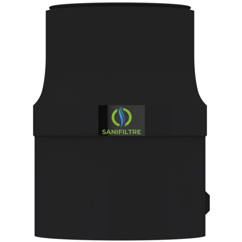 Hydrodiv - filtre anti-odeurs sanifiltre manchon integre, au charbon actif, pour fosse septique, toutes eaux, ø 100 mm Couleur - Noir