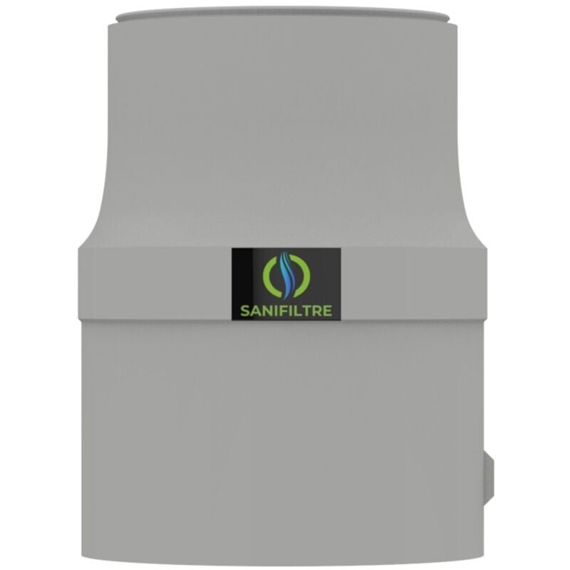 Hydrodiv - filtre anti-odeurs sanifiltre manchon integre, au charbon actif, pour fosse septique, toutes eaux, ø 100 mm Couleur - Gris