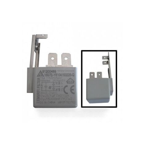 Filtre anti parasites (91200489) Lave-linge COLDIS, CADILLAC, IKEA, HOOVER, ISKRA, BAUMATIC, UNIVERSAL, DELTA SPIRE, ARC EN CIEL, MAYTAG, THOMSON, WESTINGHOUSE, CURLING, OTSEIN, FAURE, BAUKNECHT, PROG