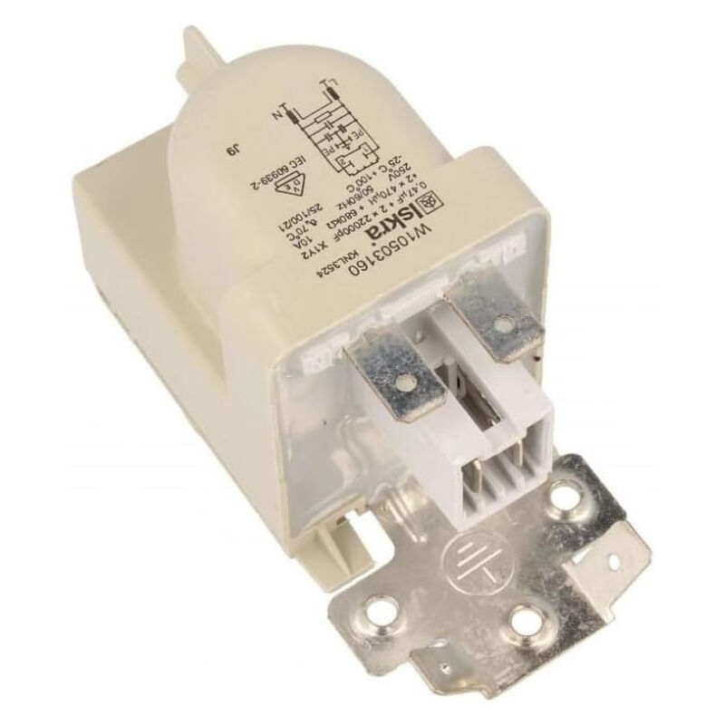 Filtre antiparasite pour Lave linge Whirlpool 481010503697