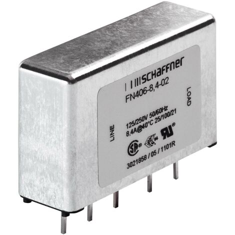 Filtre antiparasite Schaffner FN 406-1-02 250 V/AC 1 A 12 mH (L x l x H) 45 x 15 x 28 mm 1 pc(s) Y06470