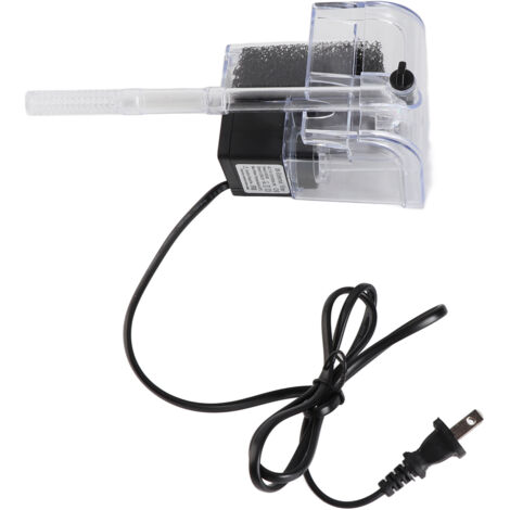 Filtre Aquarium Accrochable DH06 – Plastique – 195x105x80 mm – Filtration Multistade pour Eau Douce et Marine