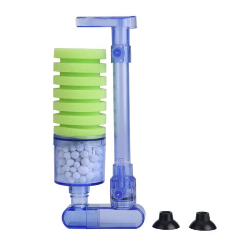 Filtre Aquarium Biochimique XY-2881 avec Éponge et Ventouse pour Bassin ≤100L