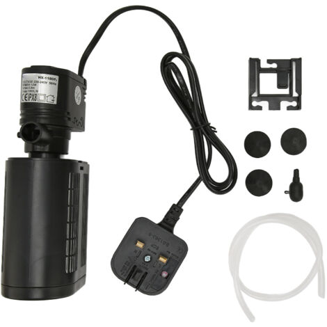 Filtre Aquarium Intérieur 3 en 1 – Pompe Submersible 220 V avec Coton Biochimique – Filtration, Circulation et Oxygénation