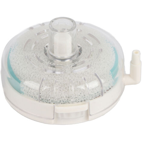 Filtre Aquarium Ultra Mince Rond avec Éponge, Boules Bio et Pierre à Air – Modèle S (8x5,5 cm) en Plastique