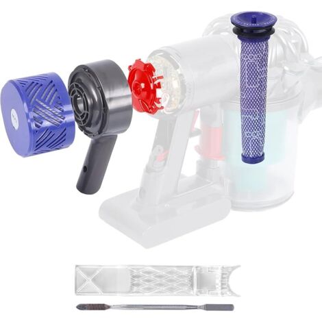 Filtre arrière de moteur et filtre HEPA pré et post compatible avec Dyson V6 DC58 DC59 DC62 DC72 DC74 SV03 SV04 SV05 SV06 SV07 SV08 SV09