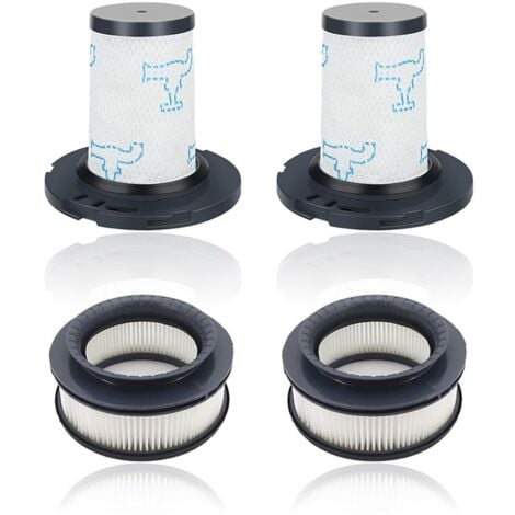 UNION Filtre Aspirateur Réutilisable Compatibilité pour Rowenta X-Force Flex 11.60 12.60 14.60 15.60,Pièces de Rechange Filtre,2 Filtre Pré-Moteur + 2 Filtre Post-Moteur,Remplace ZR009007,ZR009008.