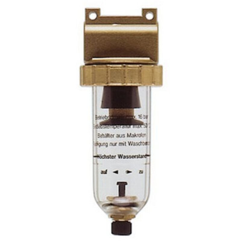 EWO - Filtre avec vidange manuelle, Filetage de raccordement : g 1/2 pouces, Débit à 6 bar 280 m³/h, Larg. : nominale dn 15, Hauteur : 196 mm