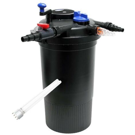 Filtre Bassin Sous Pression, + ampoule rechange UV 18W, Max 30000l sans poissons