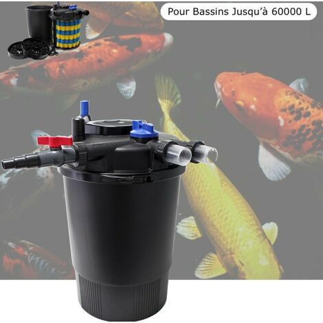 Filtre Bassins De Jardin Sous Pression UV 55W Jusqu'à 50000 L. Eau propre