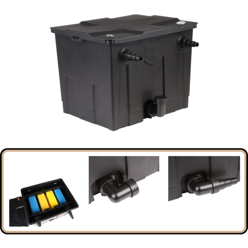 Vidaxl - Filtre bio d'étang 8000 l / h - Filtre D'étang - Filtre Biologique - Filtration D'eau - Nettoyage D'étang - Entretien D'étang