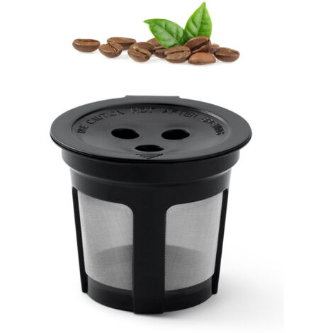 Filtre Café Réutilisable en Plastique à 3 Trou Capsule Vide pour Machine Dual Brew, Capsule Rechargeable Écologique à Usage Unique