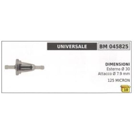 Filtre carburateur UNIVERSEL extérieur Ø 30 mm Ø hauteur 7,9 mm 125 MICRON 045825