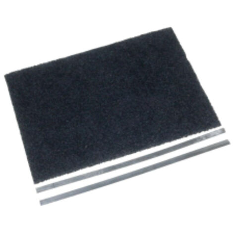 Filtre charbon (30,5x22,5cm + 2 tringles de fixation (a l'unite) pour Hotte 74X5226 BRANDT, FAGOR, SAUTER
