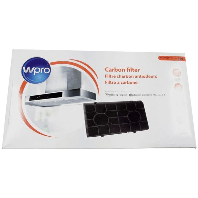 Filtre charbon actif type 190 fat 190 pour hotte Whirlpool 484000008578
