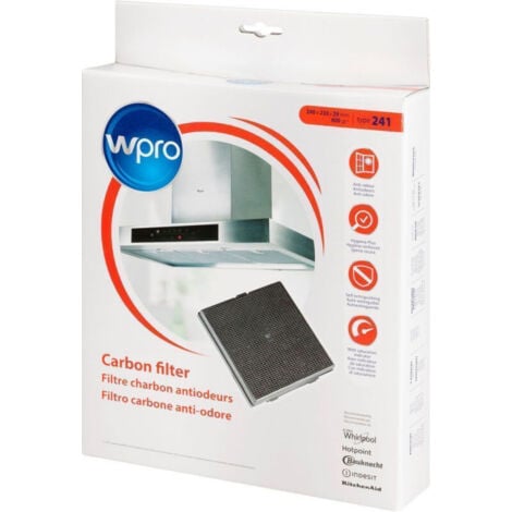 WHIRLPOOL Filtre charbon D241 CA240S 241X225X30 mm (49002532, CHF007/1) Hotte ARISTON HOTPOINT, ARTHUR MARTIN, ARTHUR MARTIN ELECTROLUX, BRANDT, CANDY, DE DIETRICH, ELECTROLUX, FAGOR, FAURE, INDESIT, JUNO, RO