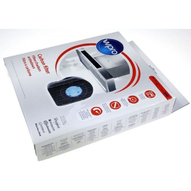 Filtre charbon type 200 (36159-1498) (481281718522 CHF200) Hotte WHIRLPOOL, ARISTON HOTPOINT, BAUKNECHT, IKEA WHIRLPOOL, SCHOLTES, ROSIERES,