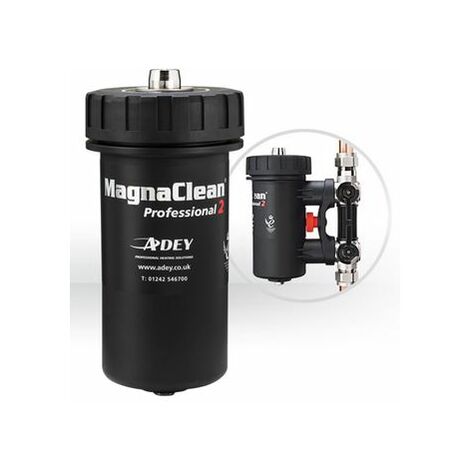 Filtre magnétique MagnaClean Pro 2 26x34 – Dégazeur et désemboueur pour chauffage central – Installation rapide horizontale/verticale – Adey
