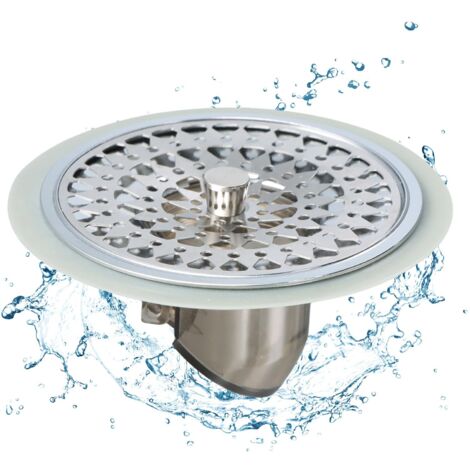 Filtre Cheveux Douche, Clapet Anti Odeur Attrape Cheveux Douche Bouchon Douche Anti Odeur Filtre Cheveux Baignoire en Silicone et en Acier Inoxydable pour Salle de Bain, Baignoire et Cuisine