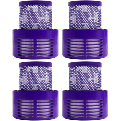Filtre Compatible Aspirateur Robot V10 SV12 - Lot de 4 Pièces Lavables Haute Performance pour Protection Moteur et Aspiration Optimale
