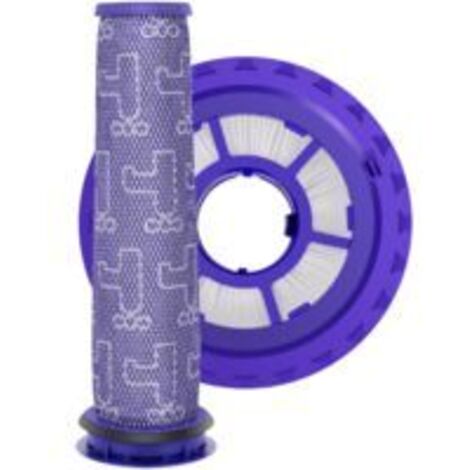 Filtre compatible Dyson DC41 pour aspirateurs Dyson DC65, DC66 Animal, DC43, DC55, DC65 et DC66. Remplace les références 920769-01 et 920640-01. Préfiltre et filtre HEPA post-moteur lavables.