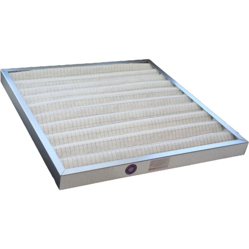 Filtre G4 plissé cadre galva - paisseur : 48 mm - dimensions : 592 x 592 mm