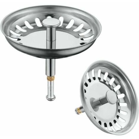 Filtre crépine d'évier cuisine Ø 79 mm – Acier inoxydable 304 – Hauteur réglable 30/50 mm – Convient pour éviers 78 à 80,3 mm