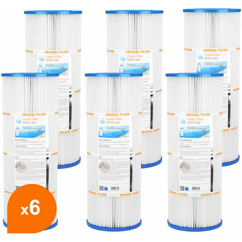 Crystal Filter - Filtre ® SPCF-200 - Compatible Waterair® Escawat® (lot de 6)