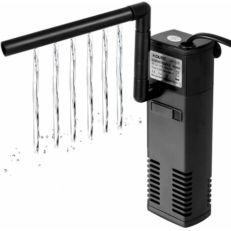 Filtre d'aquarium à débit d'eau 4W 300L/H 60L filtre interne d'aquarium filtre de pompe d'aquarium avec des éponges de filtre à poisson
